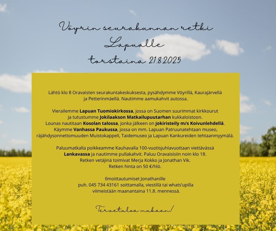 Kesäretki Lapualle Kesäretki Lapualle