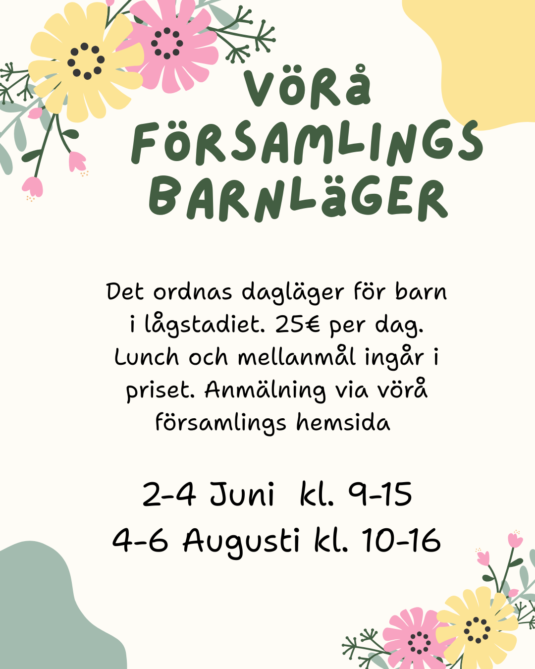 Barnläger med ledarna Emilia Still och Catarina Lindgren